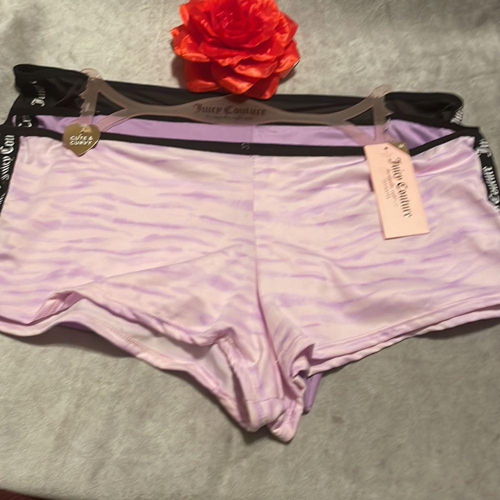 Juicy Couture Ladies 3- Pack Cotton Shortie boy shorts Panties - Size 1X